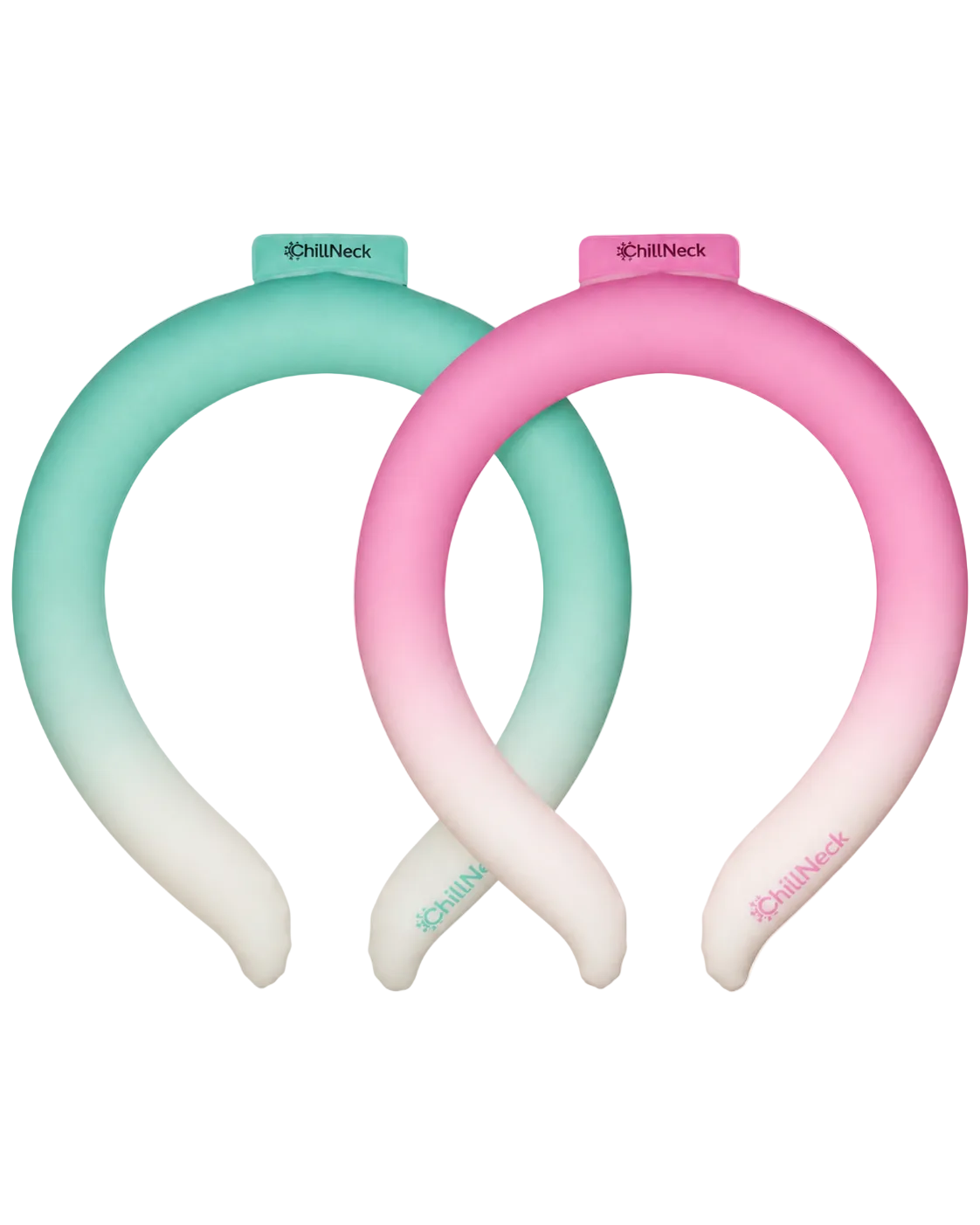 ChillNeck Duo-Bundle — zwei Nackenkühlringe in Pink Frost und Arctic Mint