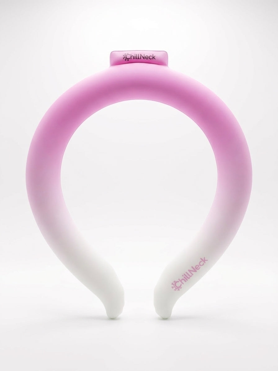 ChillNeck Pink Frost — Nackenkühlring mit 26 °C PCM, freigestellt
